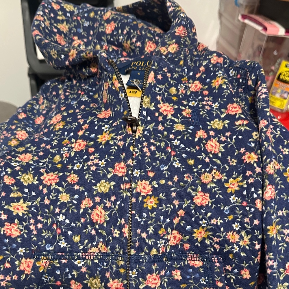 POLO NWOT Floral Zip-Up Jacket and pants